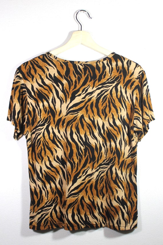 Medium Tiger Striped T-Shirt / Tiger Striped Shir… - image 6