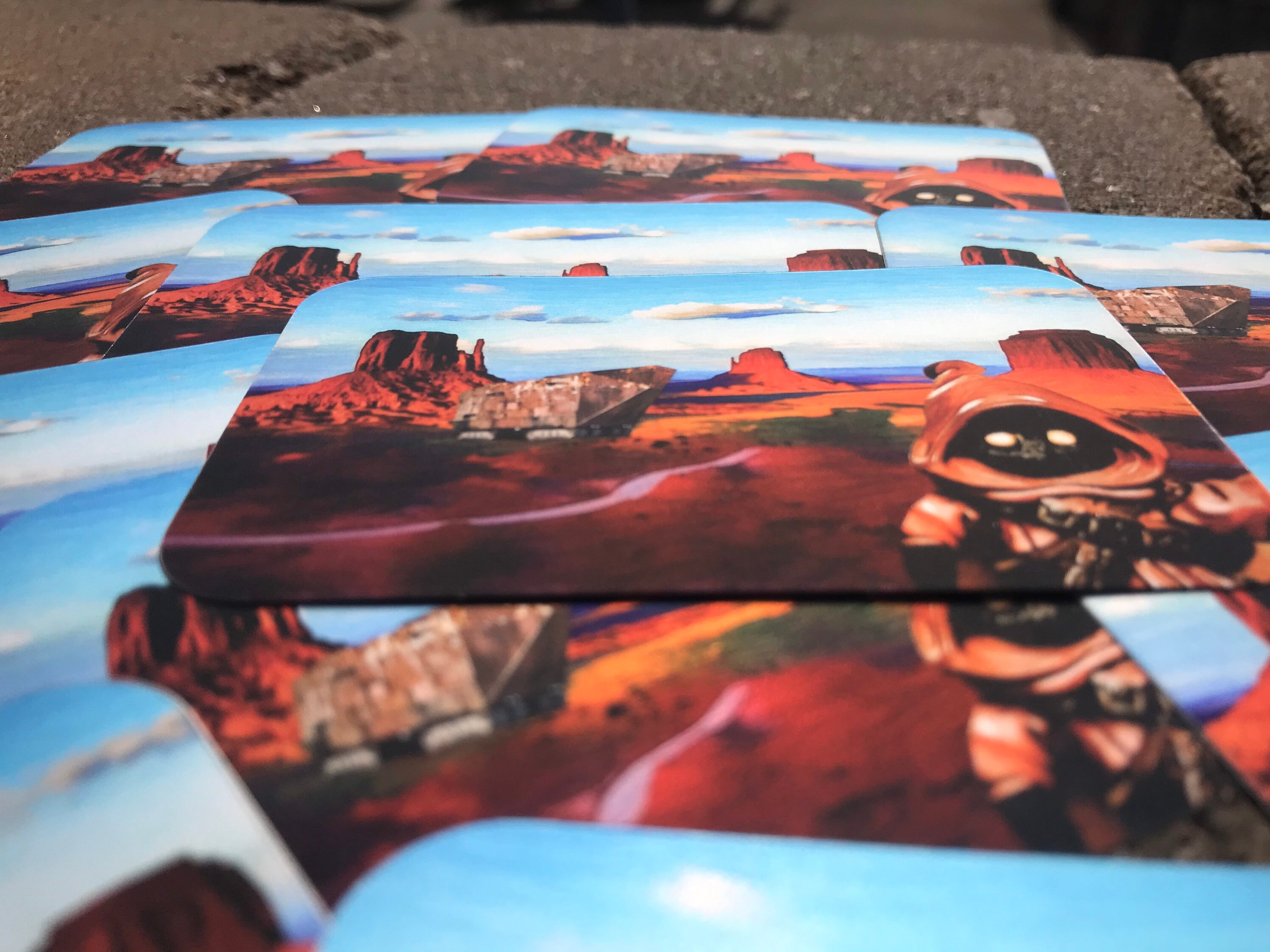 Jawa Selfie Sticker Monument Valley with Sandcrawler Star Jawa Selfie Sticker Monument Valley with Sandcrawler Star