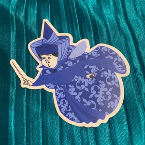 Blue Fairy Merryweather Vinyl Sticker From Sleeping Beauty