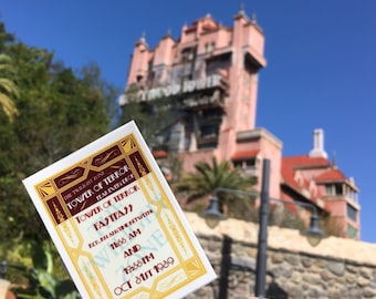 Tower Of Terror Fastpass Stickers