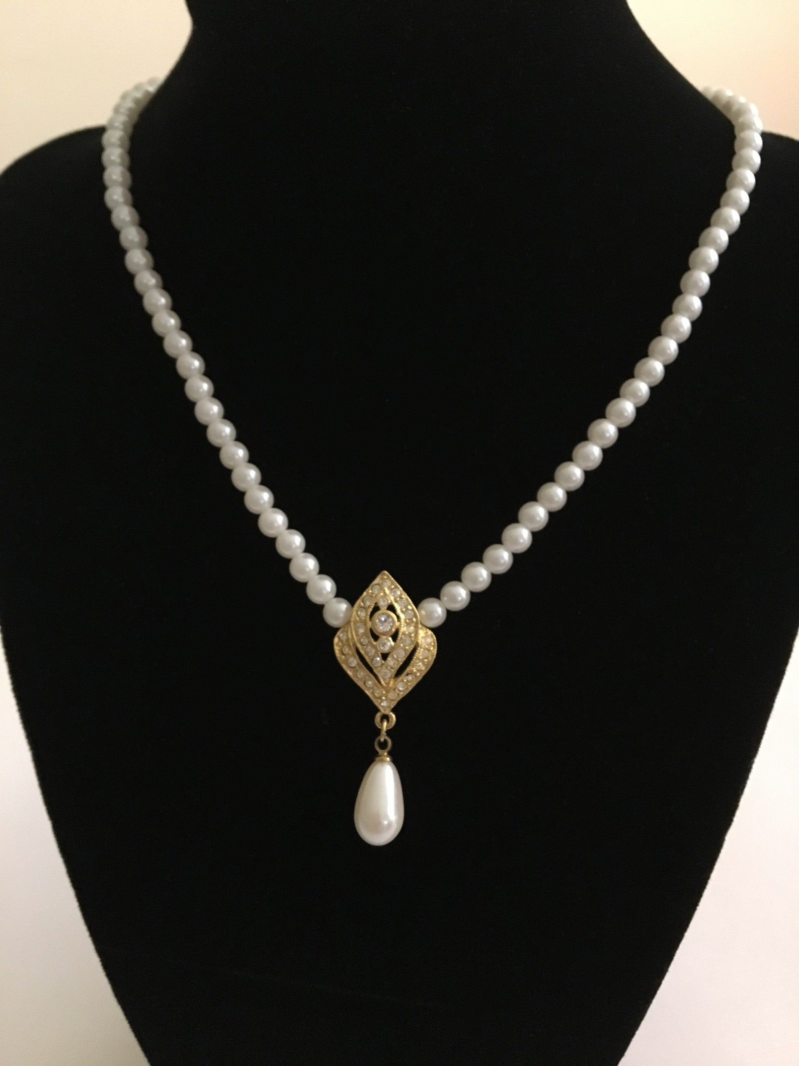 Beaded Costume Necklace Etsy