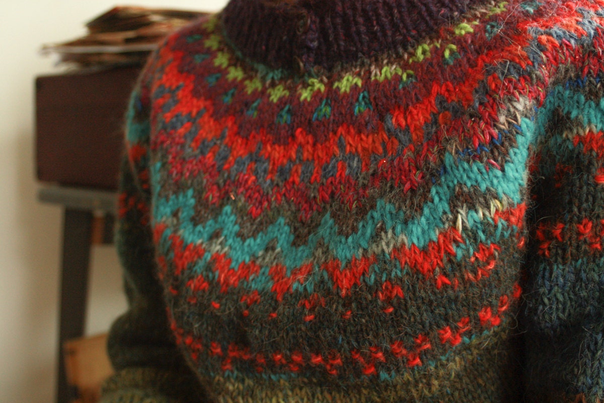 FREE SHIPPING Handmade Icelandic style unisex sweater | Etsy
