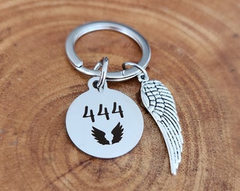 444 Angel Wing keychain   ---- Angel wings