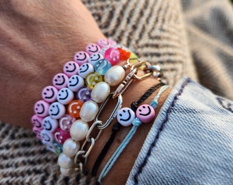 Give a smile Bracelet , smiley bracelet