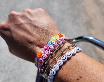 Give a smile Bracelet , smiley bracelet