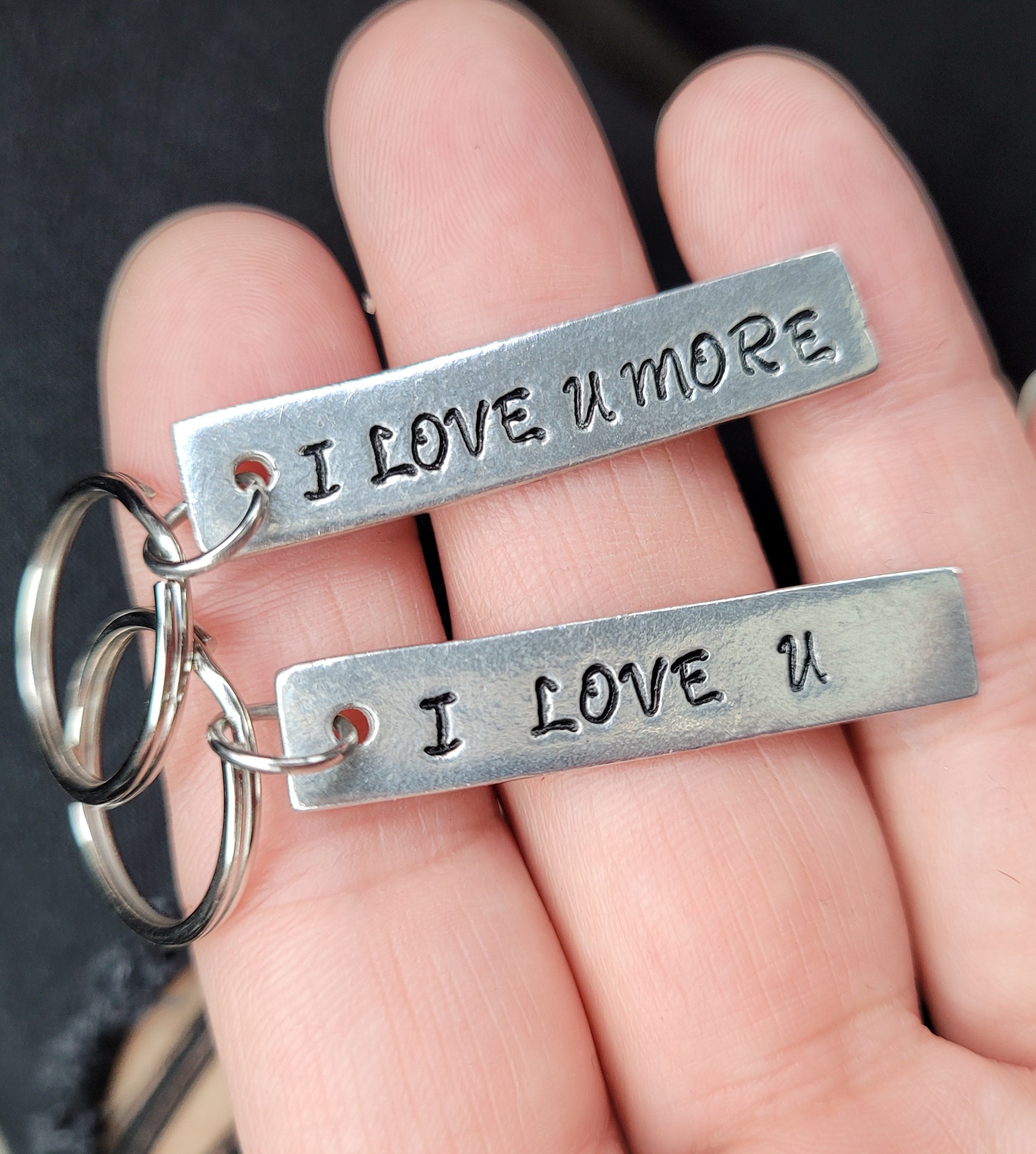 I Love You I Love You More Keychain I Love You Keychain Etsy