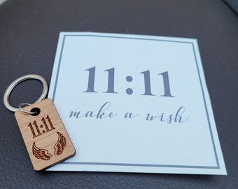 11:11 Make a wish keychain