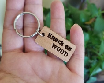 KNOCK on WOOD ,  keychain