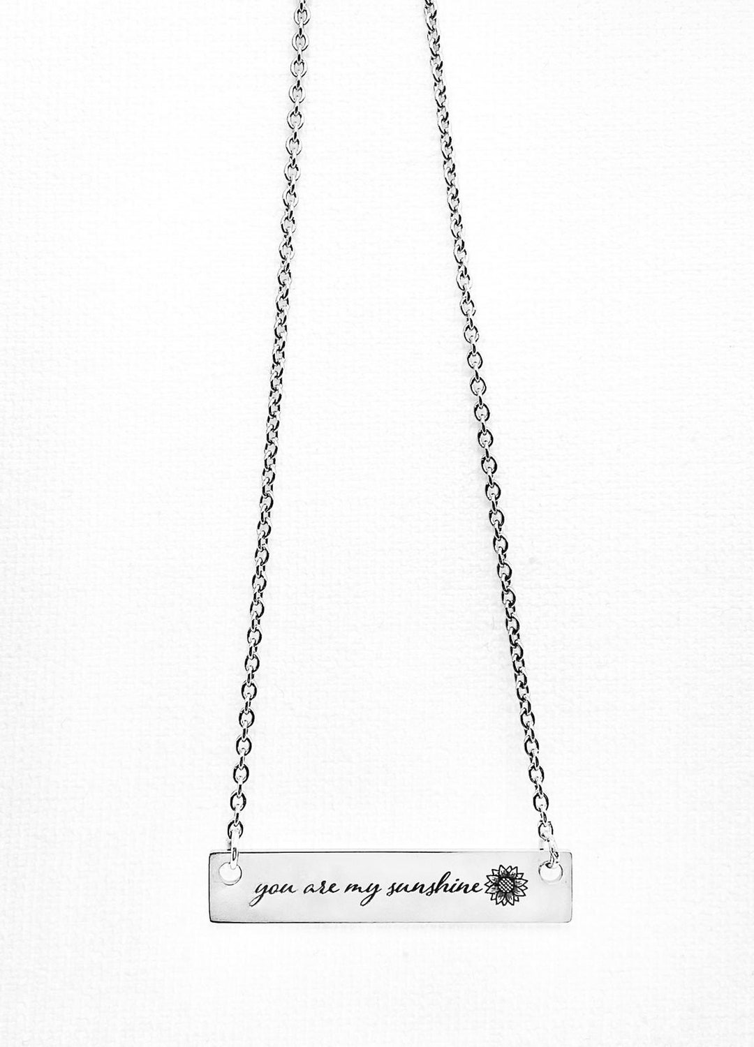 Stainless steel you are my sunshine necklace Clearance