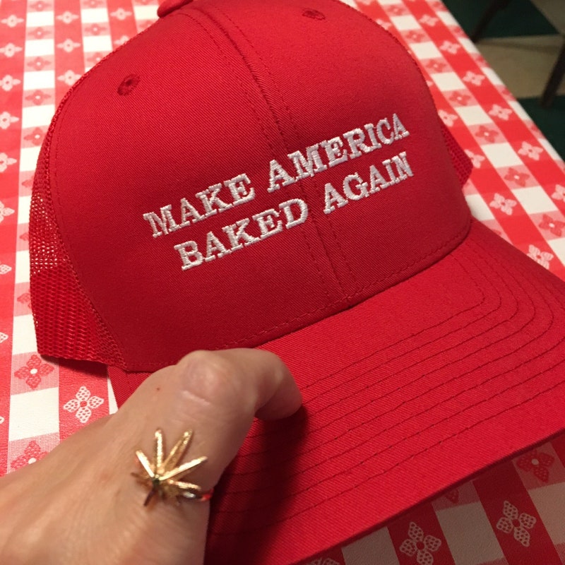 Trucker Hat Stoner Etsy