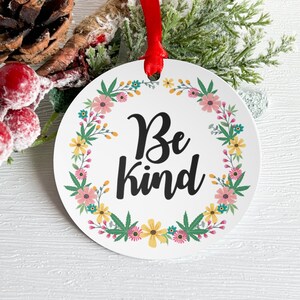 Weed Christmas Ornament Be Kind Stoner Christmas Ornament Cannabis Gift for Her Weed Holiday Decoration Marijuana Boho 420 Stocking Stuffer image 1