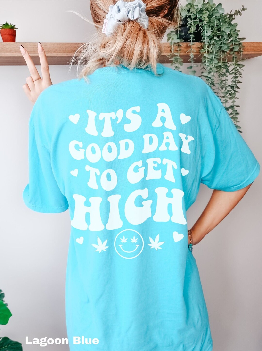 Cute Weed Shirt Aesthetic Clothing Good Day to Get High Smley Cannabis Comfort Colors Shirt