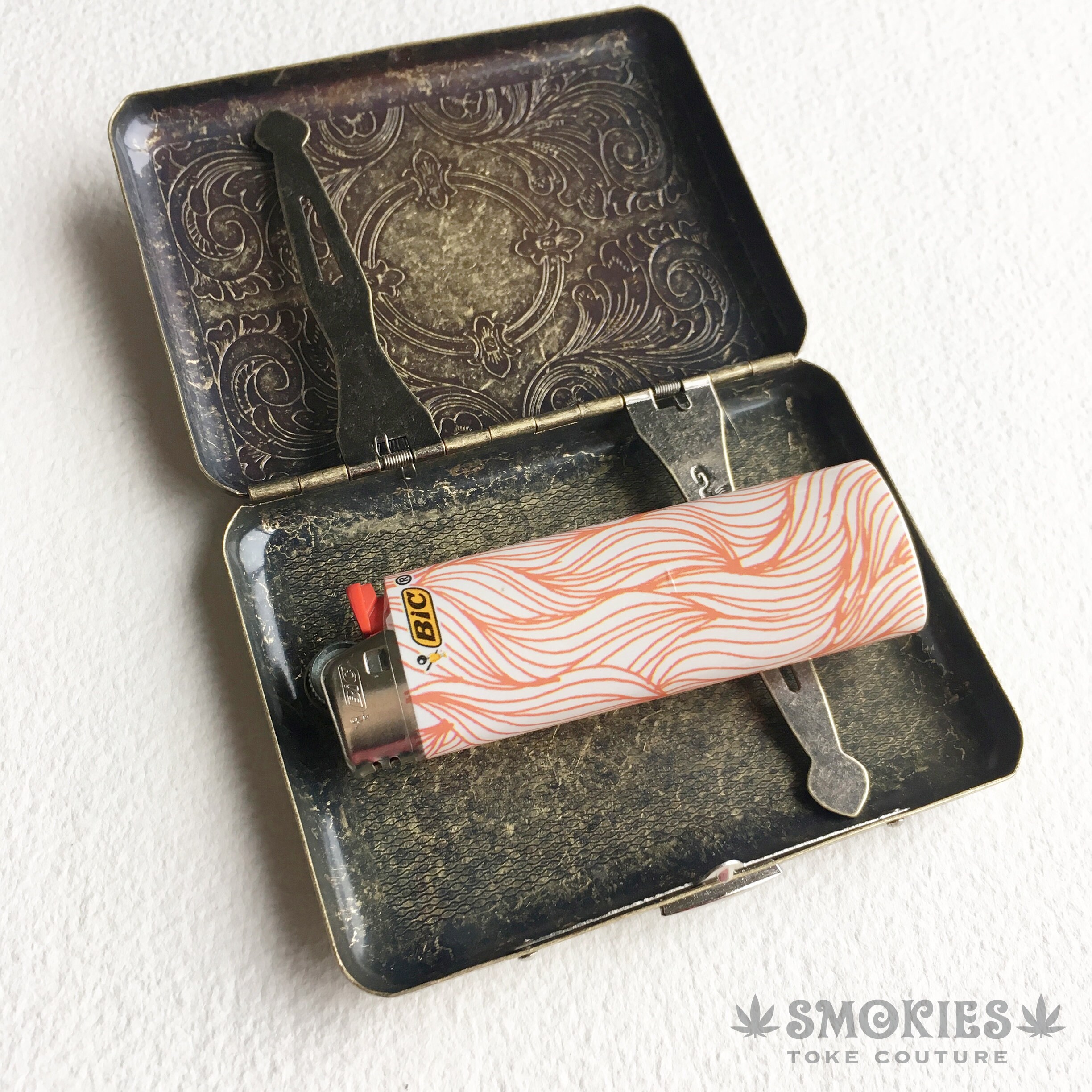 Elephant Metal Cigarette Case - Joint Case, Weed Cannabis