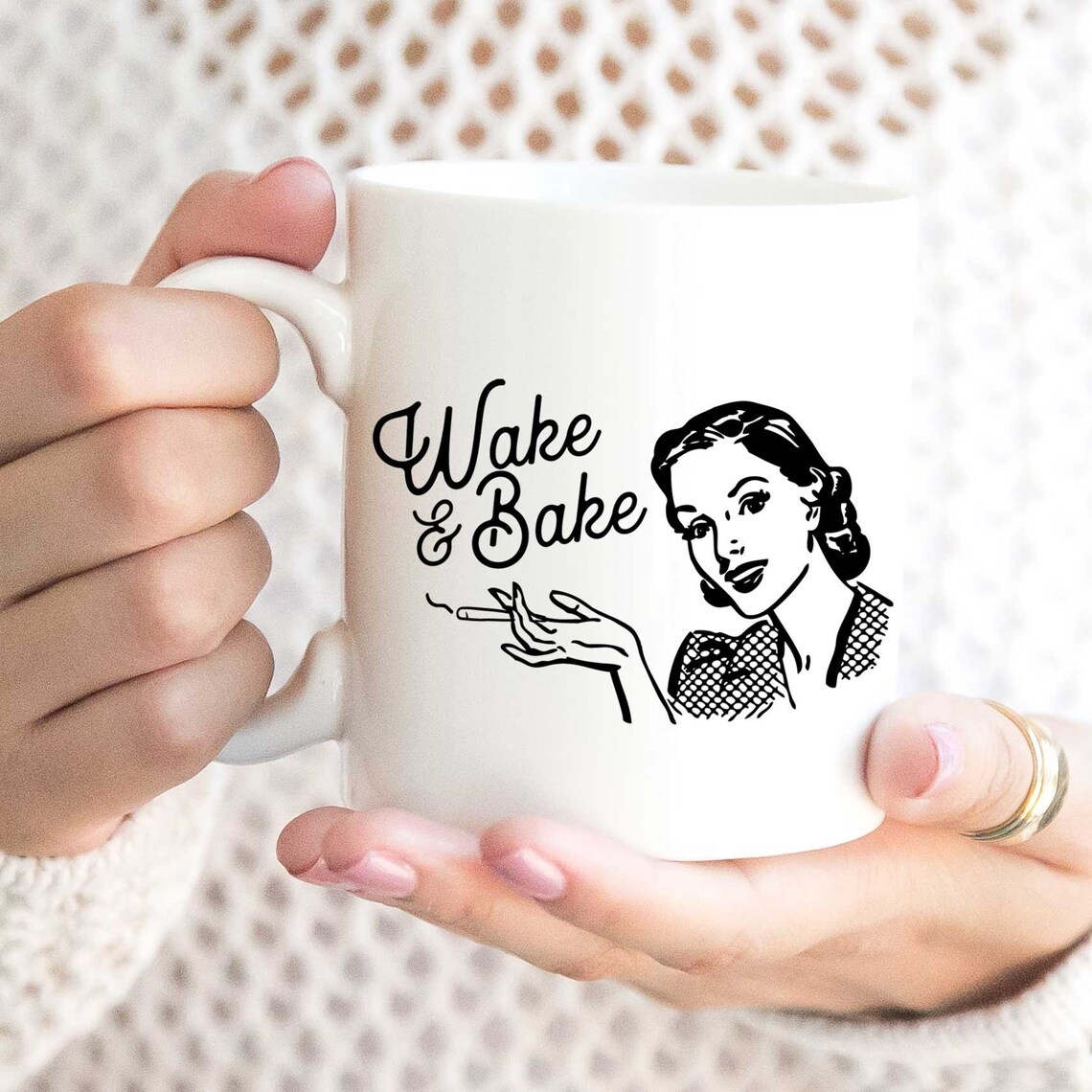 WAKE and BAKE Mug coffee mug weed mug weed gift cannabis | Etsy