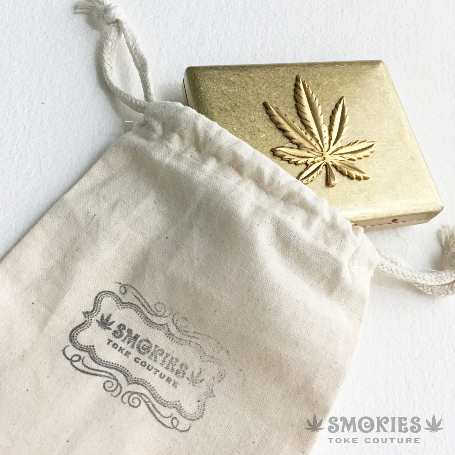 Elephant Metal Cigarette Case - Joint Case, Weed Cannabis