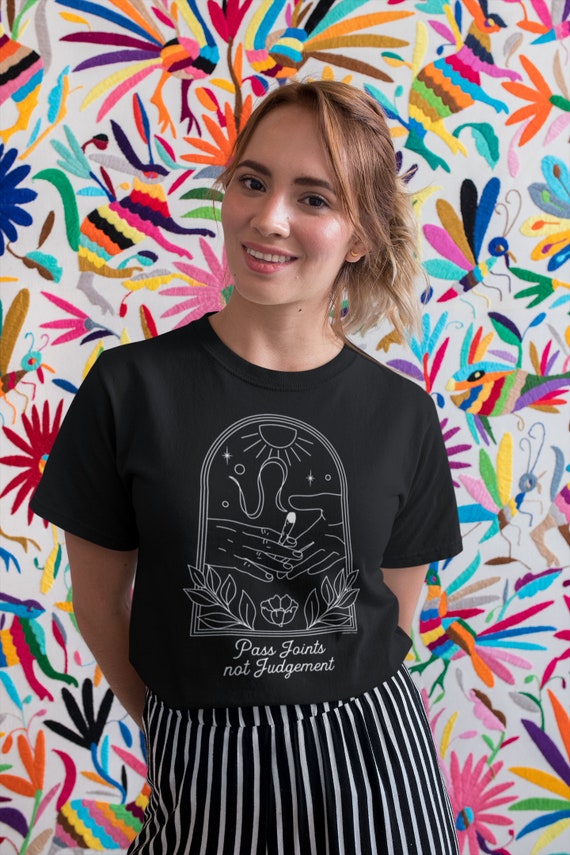 Minimalist Weed Shirt Pass Joints Not Judgement UNISEX Dark Funny Modern 420 Tee Stoner Shirt for Men Marijuana Boho Hippie Subtle Etsy Australia