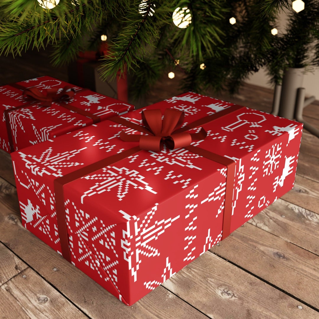 Christmas Weed Wrapping Paper Ugly Christmas Sweater Funny Etsy