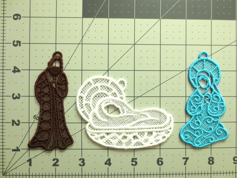 Nativity FSL Embroidered Ornament Set Etsy