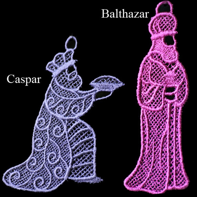 Nativity FSL Embroidered Ornament Set Etsy