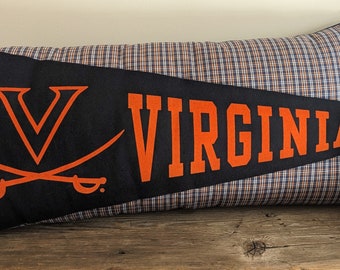 pennant pillow. University of Virginia pennant. school pennant. school spirit. graduation. student. alumni.