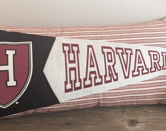 pennant pillow. Harvard University pennant. school pennant. school spirit. graduation. student. alumni.