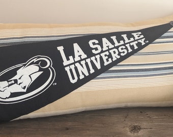 pennant pillow. LaSalle University pennant. school pennant. school spirit. graduation. student. alumni.