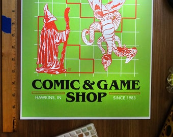 Stranger Things Have Happened - The Upside Down Demogorgon - Comic & Game Shop - Hawkins, IN since 1983