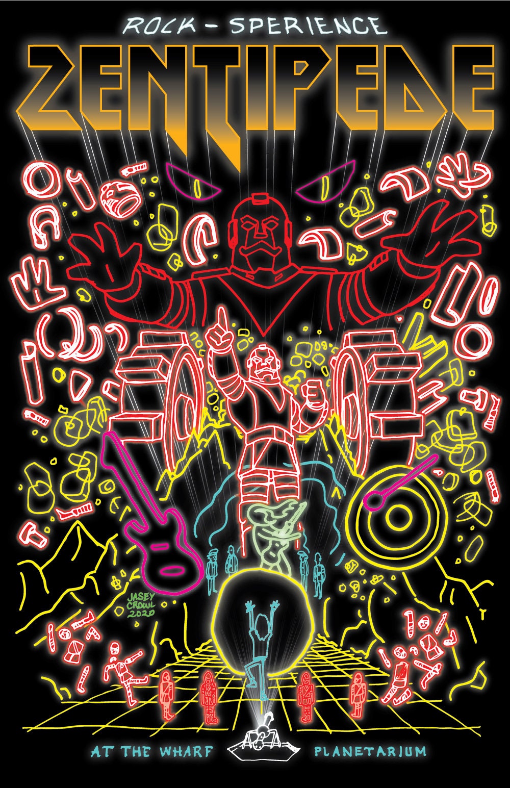 Bob's Burgers Zentipede Rocksperience Laser Lightshow Etsy