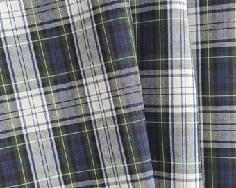 Tessuto scozzese Highland Tartan Navy - Venduto a incrementi di 1/2 iarda