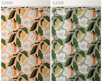 11 Inch Special Cut Organic Cotton Quilt Weight - Peach Iris Honey Garden