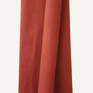 TERRA COTTA ORANGE Waxed Twill Fabric - Sold in 1/2 Yard Increments