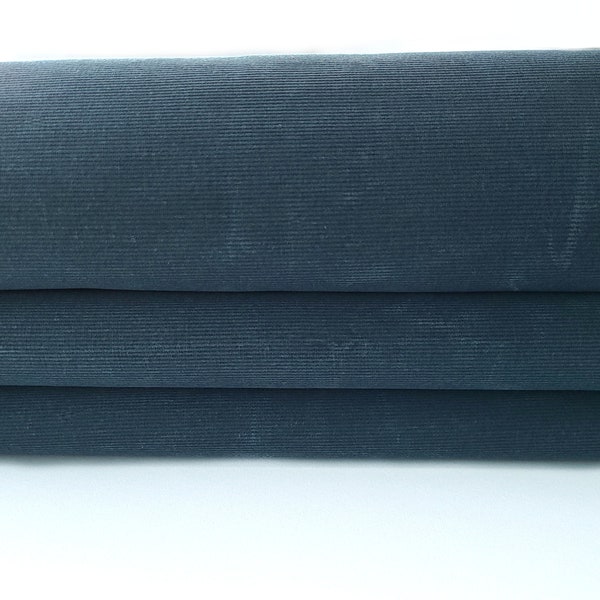 DUSTY BLUE 10 oz. Hand Waxed Cotton Corduroy Fabric - sold in 1/2 yard increments