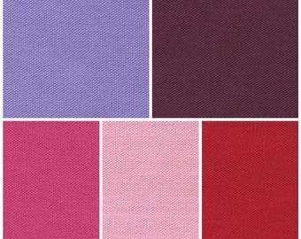 Organic Cotton Canvas - Purple, Pink and Red Colorways