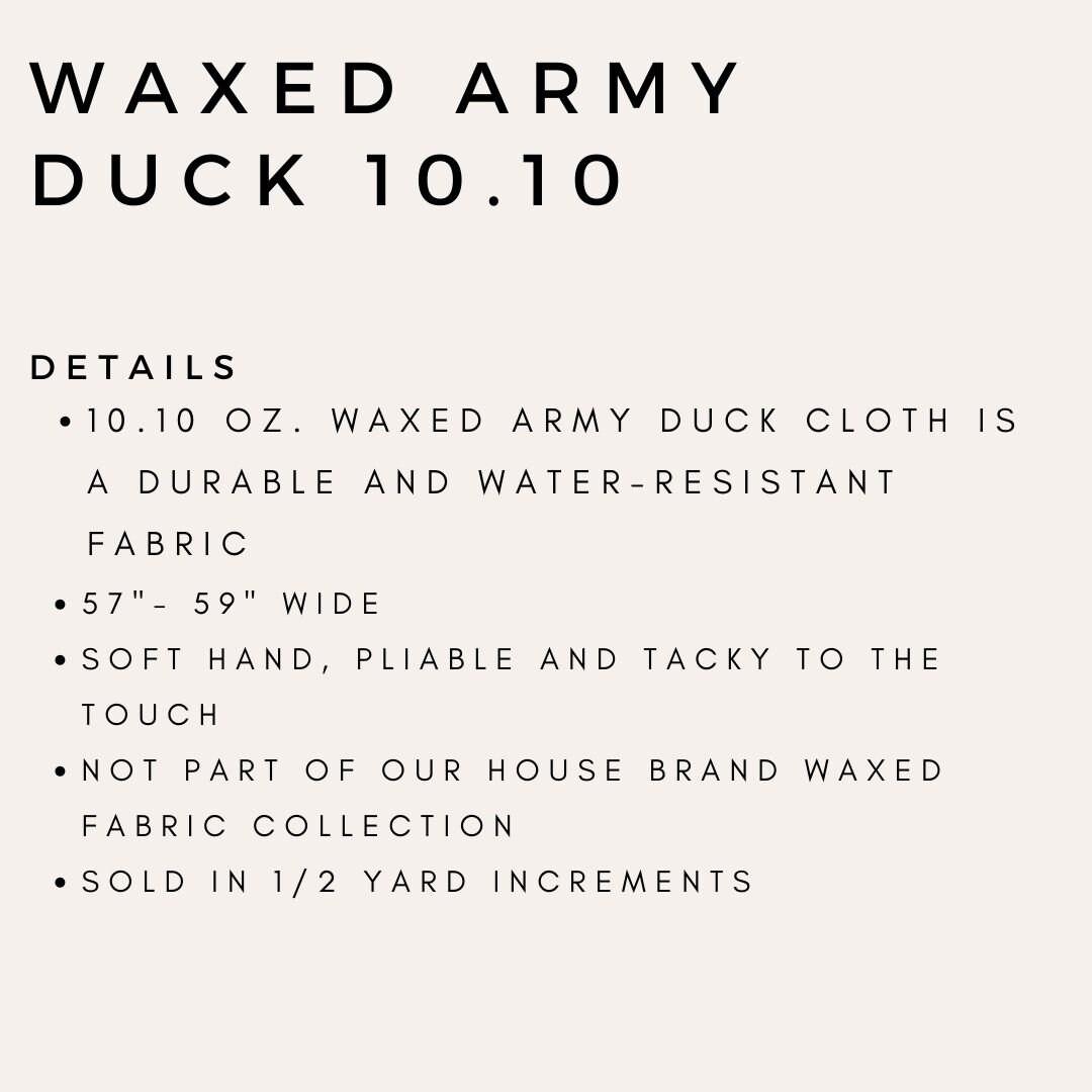 13.7 oz Waxed Army Duck Canvas Dark Oak | Very Heavyweight Canvas Fabric |  Home Decor Fabric | 60 Wide