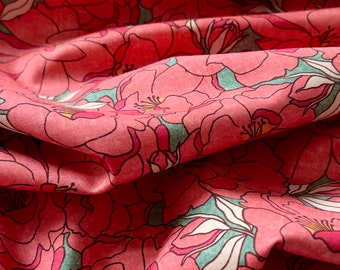 ORGANIC COTTON Quilter's Weight Cloud 9 Rosy Deco Zephirine - Sold in 1/2 yard increments