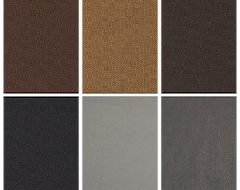 Organic Cotton Canvas Fabric - Black and Brown Colorways