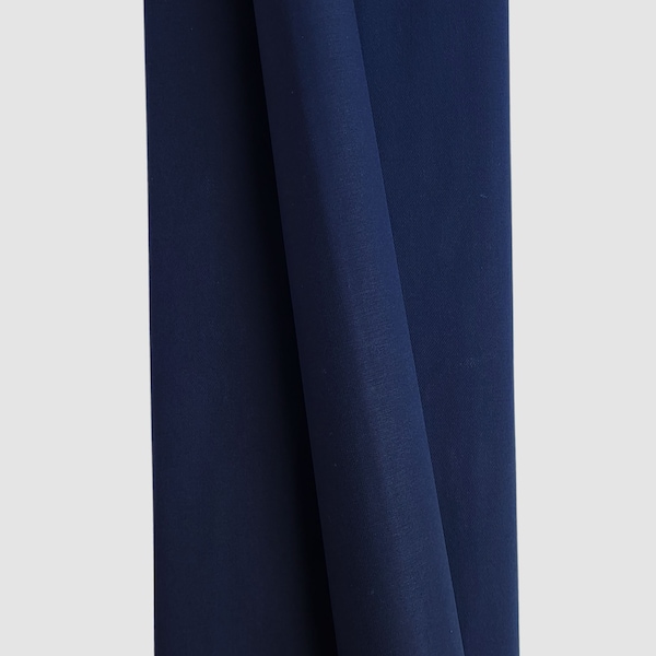 SAPPHIRE BLUE Cotton Waxed Twill Fabric - Sold in 1/2 Yard Increments