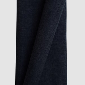 BLEU FONCÉ Tissu denim de coton ciré de marque House - Vendu par incréments de 1/2 mètre Matériau durable pour sacs, rembourrage et travaux manuels