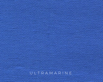Organic Cotton Canvas Fabric - Ultramarine Blue 9-Inch Sample Cut