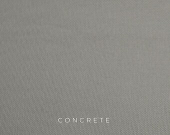9 Inch 1/4 Yard Special Cut - CONCRETE Organic Cotton Canvas Fabric
