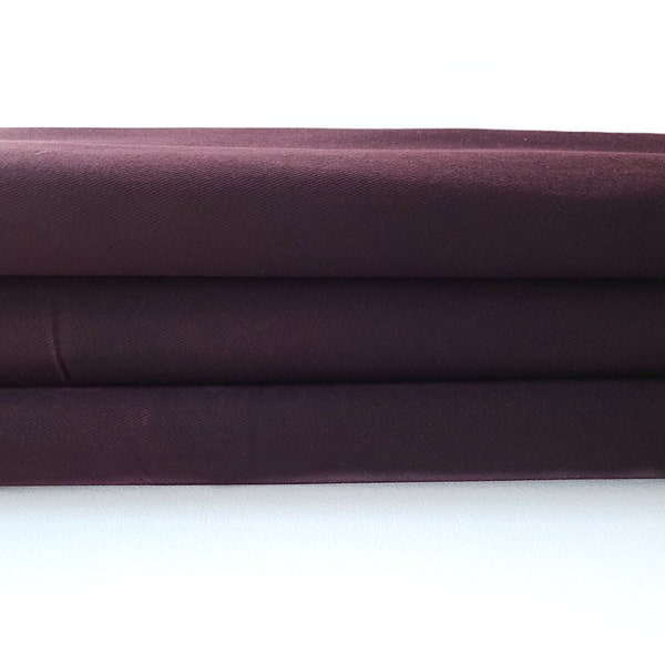 BURGUNDY Waxed Twill Fabric - Sold in 1/2 Yard Increments