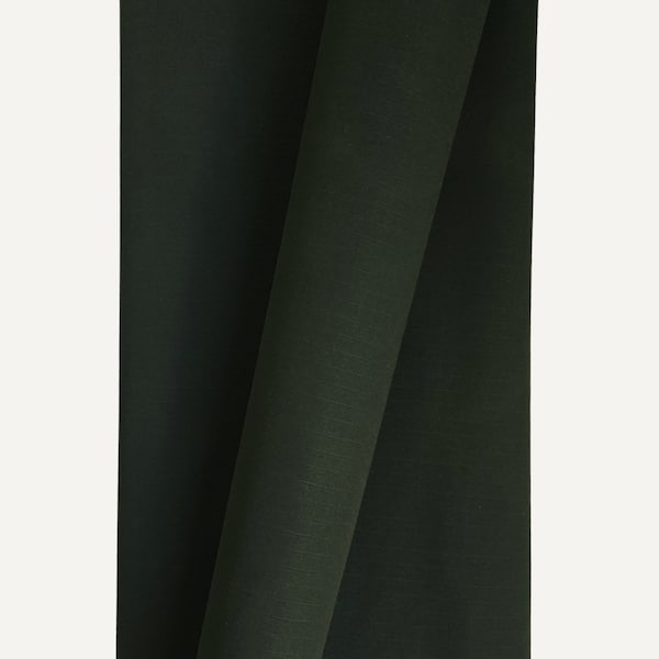 CAMP GREEN Grid Waxed Cotton Fabric - sold in 1/2 Yard Increments