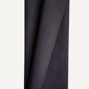 Tissu sergé ciré anthracite fumé - Vendu par incréments de 1/2 mètre Matériau durable pour sacs, rembourrage et travaux manuels
