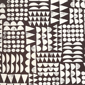 Organic Cotton Canvas Fabric | Gray Abstract Block Print, Eco-Friendly Upholstery & Sewing Material by the Yard, Modern Minimal Design