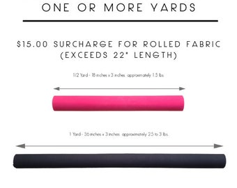 Ship my fabric rolled (one or more yards) - USPS surcharge upgrade for package exceeding 22 inches