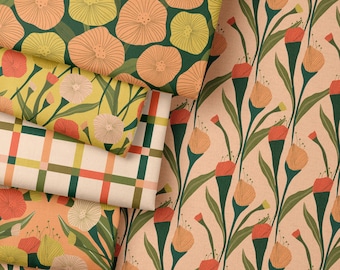 Poppy Fields Organic Cotton Collection -  Sold in 1/2 yard increments  Quilter's Weight Cloud 9