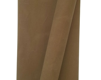 TOFFEE BROWN Waxed Canvas Fabric - Sold in 1/2 Yard Increments