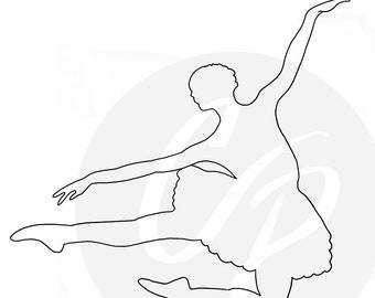 Digital Stamp, ballet dancer, dancer, ballet Digi Stamp, female