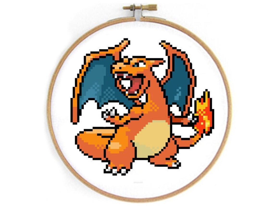 Charizard Cross Stitch Pattern Etsy UK