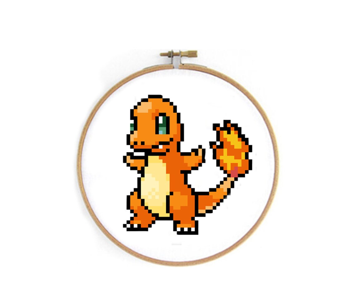 Charmander Pixel Art Template